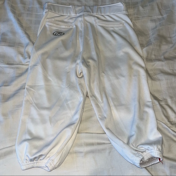 Rawlings Pro Premium Knickers, Knee High Baseball Pants, Red Piping - Picture 6 of 10